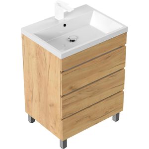 Waschtisch Posseik Fellini 60, stehend, eiche gold