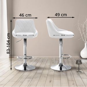 Produktbild für Barhocker CLP Lazio 102287702, drehbar mit Lehne