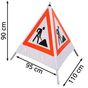 Produktbild für Faltsignal SafetyMarking Arbeitsstelle VZ123, Baustelle
