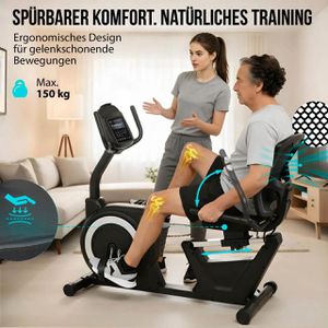 Produktbild für Ergometer Christopeit RS4000 10kg Schwungmasse, Liegeergometer