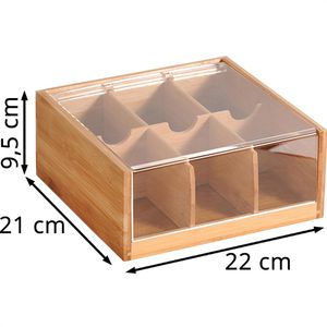 Produktbild für Teebox Kesper 58903, für Teebeutel, natur, aus Bambus