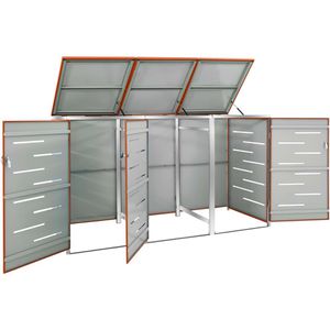 Produktbild für Mülltonnenbox vidaXL 149564, Edelstahl