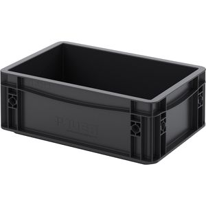 Produktbild für Eurobox AUER ESD EG 32/12 HG, schwarz, 5,3 Liter