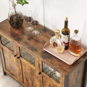 Produktbild für Sideboard Vasagle LSC099B01, aus Holz, vintage braun
