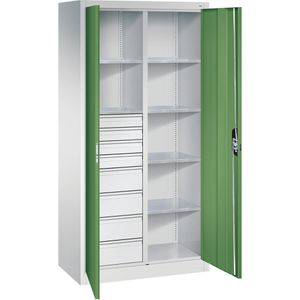 Werkzeugschrank CP-Möbel 8921-305, aus Metall, grau / grün