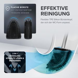 Produktbild für WC-Bürste ovimar Toilettenbürste Omofyr, silber