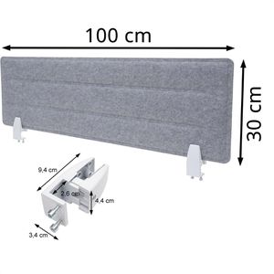 Produktbild für Tischtrennwand Mendler HWC-G76, grün