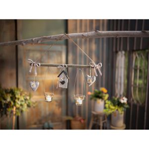 Produktbild für Windlicht Frank-Flechtwaren 103265, Vogelhaus