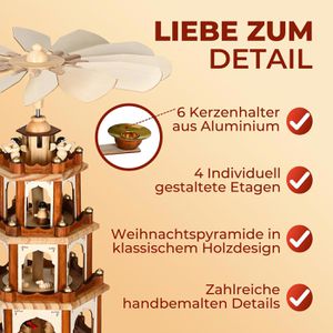 Produktbild für Weihnachtspyramide Spielwerk 107625, XL