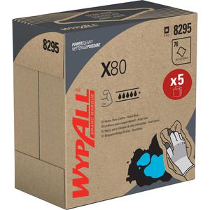 Einwegtücher Wypall X80, 8295, 1-lagig, blau