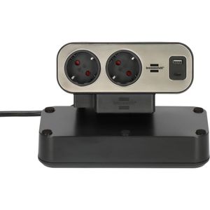 Produktbild für Tischsteckdose Brennenstuhl Estilo Duplex 2m Kabel