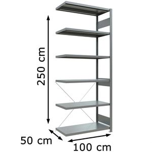 Produktbild für Anbauregal Schulte 12956, 6 Metallböden