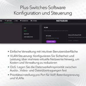 Produktbild für Switch Netgear Plus Ultra60-PoE++, MS108EUP-100EUS, managed