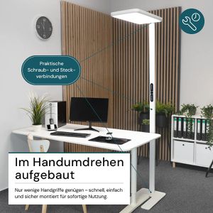 Produktbild für Stehlampe Luxula LX700190, LED, weiß, 198 cm