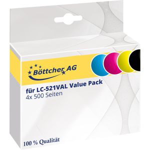 Produktbild für Tinte Böttcher-AG für Brother LC-521VAL Value Pack