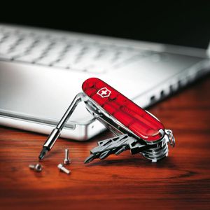 Produktbild für Taschenmesser Victorinox CyberTool M 1.7725.T, rot transparent