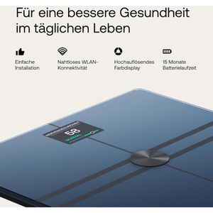 Produktbild für Personenwaage Withings Body Comp, App-fähig, schwarz