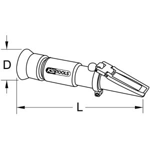 Produktbild für Refraktometer KS-Tools 550.1290, analoges Handrefraktometer