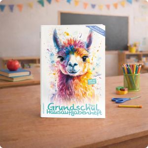 Produktbild für Schülerkalender Häfft Grundschul-Hausaufgabenheft Lama