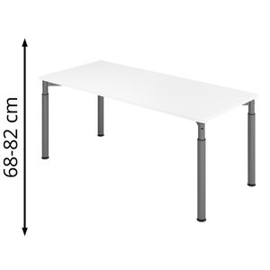 Schreibtisch Hammerbacher Y-Serie, weiß / graphit