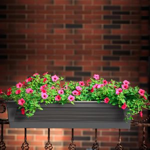 Produktbild für Blumenkasten Plastard Milano 100, anthrazit