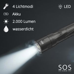 Produktbild für Taschenlampe Nitecore MH15, LED, aufladbar