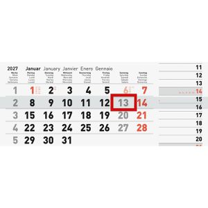 Produktbild für 3-Monatskalender Rido-Ide 7033330007, Kombi, mit Notizspalte