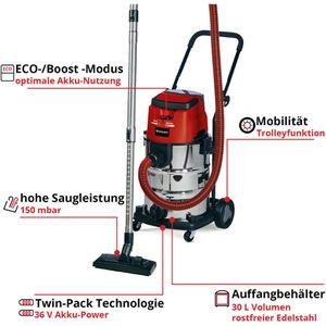 Produktbild für Nass-Trockensauger Einhell TE-VC 36/30 Li S-Solo