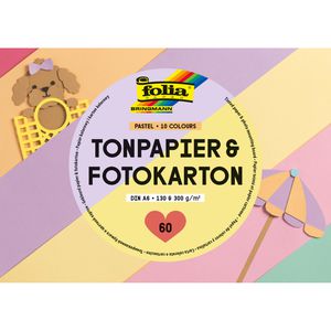 Produktbild für Fotokarton Folia 6604 Pastel mit Tonpapier, A6