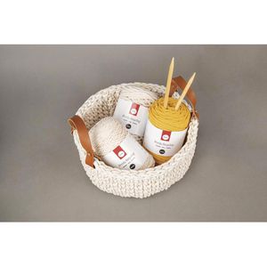 Produktbild für Häkelgarn Rayher 42010104 Braidy Recycling Garn 4 mm elfenbein