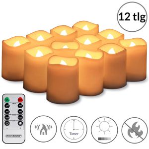 Produktbild für LED-Kerze Monzana 107579 Echtwachs creme