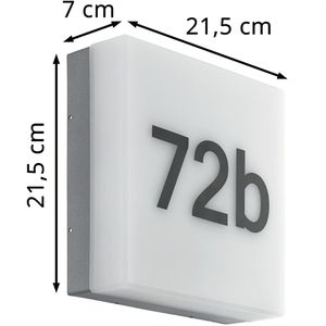 Produktbild für Hausnummernleuchte Eglo Cornale, weiß, Netzstrom 230 V