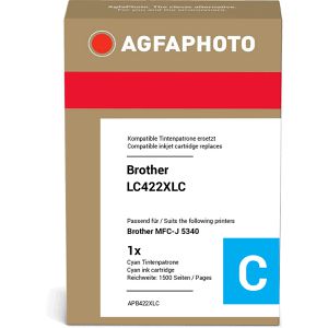 Produktbild für Tinte AgfaPhoto für Brother LC-422XLC, cyan
