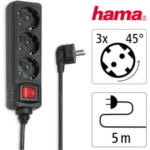 Produktbild für Steckdosenleiste Hama 108835, mit 5m Kabel