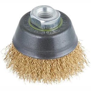 Drahtbürste Wolfcraft 2748000, gewellt, Topfbürste