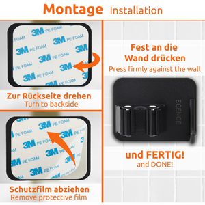 Produktbild für Gerätehalter ECENCE Besenhalter, 4 Stück