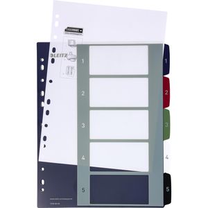 Produktbild für Register Leitz 1235 Style, A4 Überbreite, 1-5