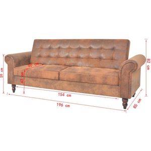 Produktbild für Sofa vidaXL 245584, mit Schlaffunktion
