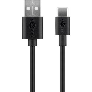 Produktbild für Ladekabel Goobay 38675, schwarz, 0,1m