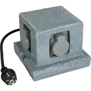 Gartensteckdose Unitec 44242, grau, anschraubbar