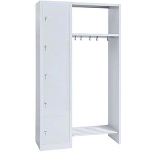 Schließfachschrank Lüllmann 525500, lichtgrau