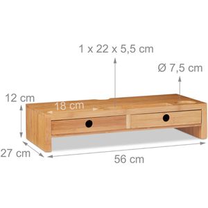 Produktbild für Monitorständer Relaxdays 10025701, Bambus