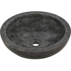 Waschbecken vidaXL 142774, aus Marmor, schwarz