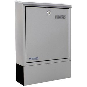 Produktbild für Briefkasten Rottner T06045, Libro Inox, silber, aus Edelstahl