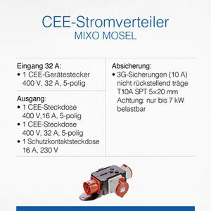 Produktbild für CEE-Stromverteiler as-Schwabe Mixo Mosel, mobil, für außen