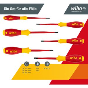 Produktbild für Schraubendreher Wiha SoftFinish electric slim, 38362, Set