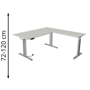 Schreibtisch Kerkmann Move 3 Tube, grau / silber