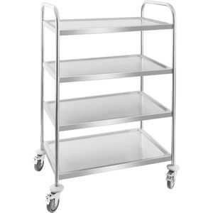 Produktbild für Servierwagen Royal-Catering RCSW-4, silber, aus Edelstahl