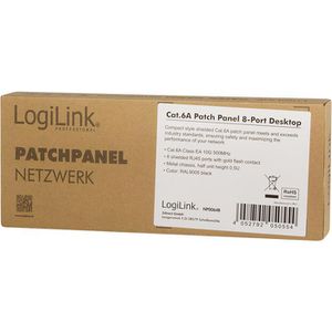 Produktbild für Patchpanel LogiLink NP0064B, Cat 6A