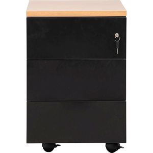 Produktbild für Rollcontainer G-Office MPS/P.3, aus Metall, schwarz
